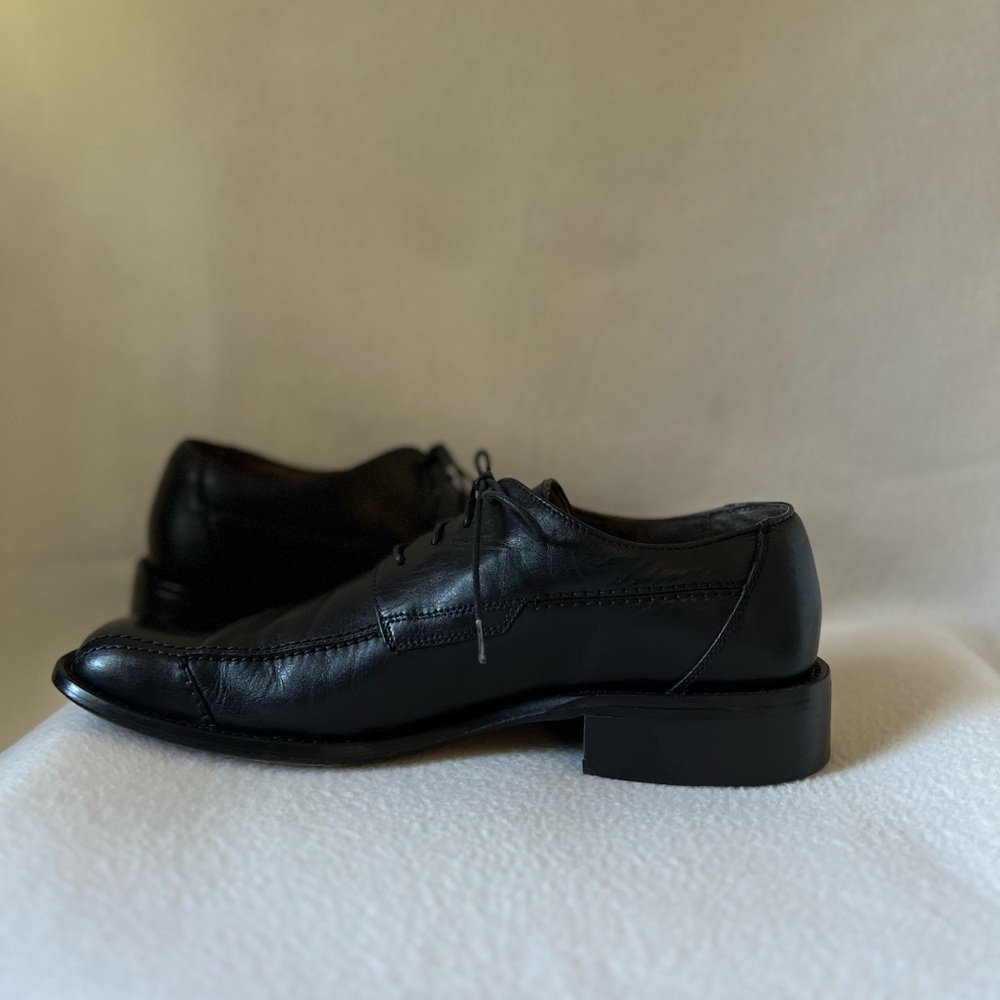 Kenneth Cole Reaction Size 11 Black Leather Lace Up Shoes - Picture 13 of 16